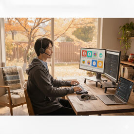 会議もフルリモート！カメラは基本不要です。
※画像はイメージ