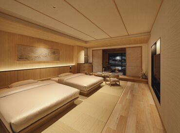 洗練された和モダンの空間。
あなたも一流のホテルスタッフの仲間入り♪
