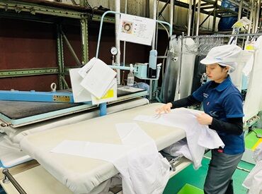 乾いた衣類をプレスしてシワを伸ばすなど
簡単なお仕事です！