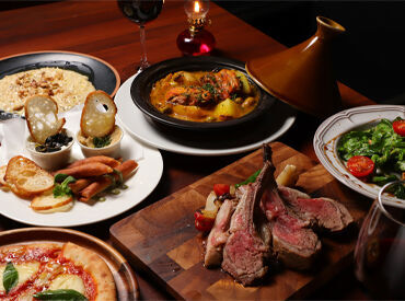 うれしい美味しいまかない付き♪
中東グルメも食べられちゃう！お酒の試飲もあり★