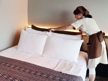 株式会社東急ホテルパートナーズ　勤務地：THE　HOTEL　HIGASHIYAMA ＜安心の東急グループ＞
20～60代の幅広い年代が活躍中！
おもに清掃後の点検や、
