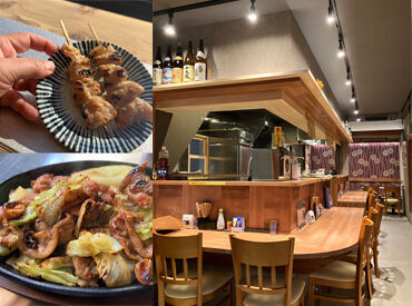 ★もつ焼き丸子　
ホール・キッチンともに募集中！
2年ほど前にオープンしたばかりの人気店で働ける☆