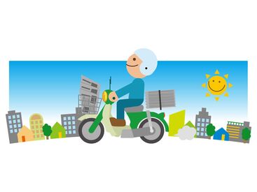 ＼お仕事はシンプル！／
決まったルートでポストに投函していくだけ！
「一人でモクモク働きたい」という方にも◎