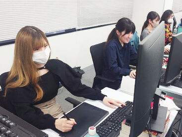 先輩スタッフがしっかりサポートしますのでご安心ください◆*
バナーやデザインで、ユーザーさんをわくわくさせましょう!