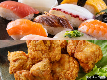 寿司まどか・からあげ専門もも福商店 清武店
キッチンのスタッフ募集中!
「雰囲気がすごくいい」スタッフからの評判も♪