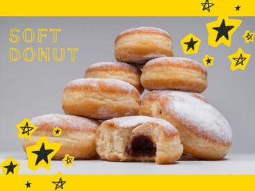 株式会社アクトプラス 運営事業部/apu05180 心ときめく季節限定フレーバーも多数！
もちもちの食感の生ドーナツ販売♪