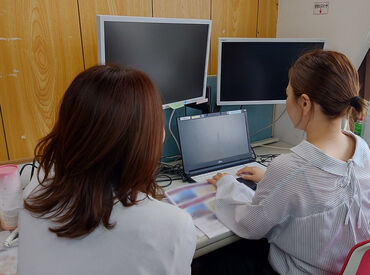 はじめは先輩スタッフが
そばでフォローします◎