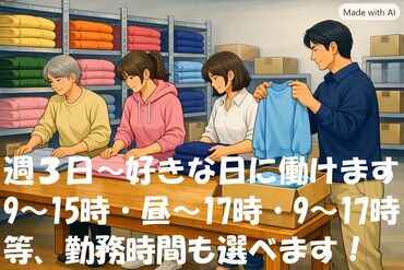 株式会社スタッフサポート　※勤務地：大阪府摂津市鳥飼上 友達同士のご応募もOKです！
学生さん、主婦（夫）、フリーター等、幅広い年代の男女が活躍する職場です！