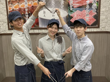 あみやき亭Plus浜松曳馬店 ＜未経験の方も働きやすい♪＞
ヘアスタイルやカラーは自由でOK♪あなたらしく働けますよ！