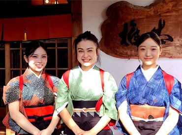 京都 権太呂 岡崎店 ～Kyoto GONTARO～ 明るい色の帯がカワイイ！お仕事はイチから丁寧にお教えするので、バイトデビューの方もご安心ください☆