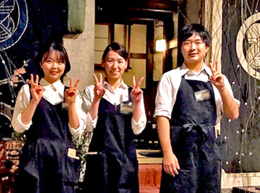 スタッフ同士の雰囲気はとっても和やか★
困ったときもみんなでサポートし合えるので安心してスタートできます!
まかないあり*