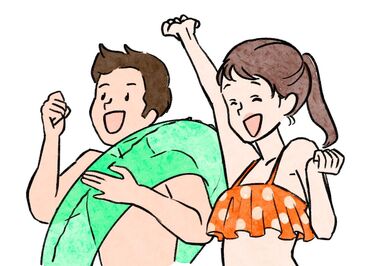 プールサイドで走っている人がいないか監視したり、
溺れている人がいないか注意して見張ります◎