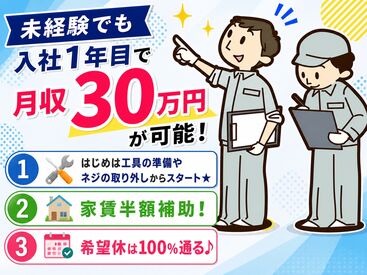 株式会社Nishida 「従業員の体調管理、生活スタイルを大切に」そんな社長方針のもと
働きやすさ・資格取得などのバックアップに力を入れています!