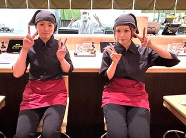 海天すし　金沢元町店 ≪短時間勤務OK≫
スキマ時間にWワークも◎
10～60代まで幅広いスタッフが活躍しています♪