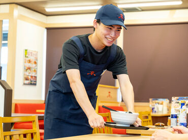 山田うどん食堂　安中店 まかないは全品半額☆＊
メニューから好きなものを選んでOK！
食費も節約できて、お腹もいっぱい♪