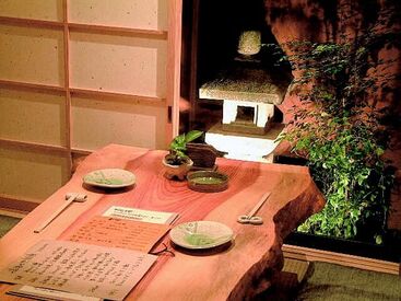 OMAKASE話食　楽市 和の風情あふれる店内◆*
家庭・学校の都合に合わせてシフトが組めます！
Wワーカーさんも活躍中！