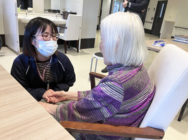 ご利用者様との会話を楽しんでみましょう♪
会話の中から何か特徴を掴めると、お顔と名前も覚えやすいですよ！