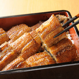 炭火で香ばしく焼き上げたうなぎは、
見た目から食欲をそそる自慢の一品★
うな重/うなぎ丼/定食やひつまぶし等も人気です★