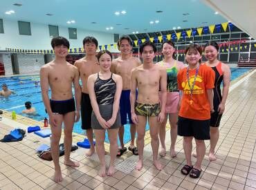 マイ・エス・スイミング国立 体を動かすことが好きな方、スポーツが好きな方、大歓迎！
明るく元気なスタッフ達が、しっかりサポートします♪