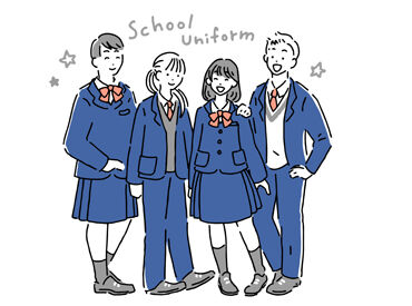 鹿児島菅公学生服株式会社 入学に向けてワクワクしている学生さんに
ピカピカの制服をお届けするためお手伝い♪
例年30～40代女性メインで活躍！