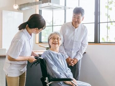 職場の雰囲気づくりはあなたから！
ブランクOK！丁寧にサポートします。
落ち着いて介護に集中できます。
※イメージ画像