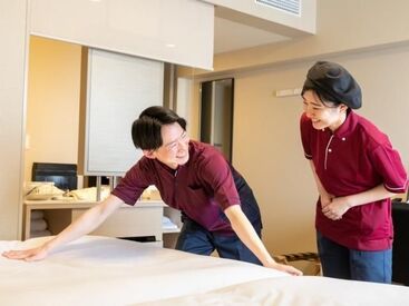 京成リッチモンドホテル東京押上 憧れのホテル業界にチャレンジ*。
ほとんどが未経験スタートです！
接客スキルやマナーなど、
働きながら学べることがたくさん♪