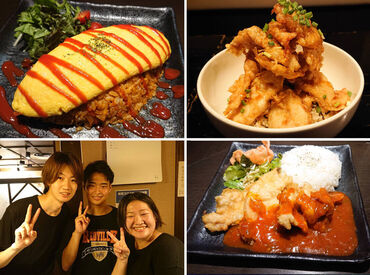 まかないに力をいれています!!
ランチタイムは主婦さん、
ディナーは学生&フリーターさんと
幅広い年代が活躍中です◎