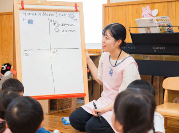 みらいく東品川園 子どもたちの意見を尊重した保育を実践♪
夏祭りの出し物を子どもたち自身で企画・制作したこともあります☆