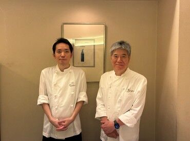 ＼オーナーシェフとシェフのお二人／
面接というより面談なので、緊張せずお越しください◎ご希望の働き方などお伺いします。