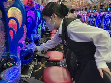 ★力仕事がほとんど無し
自動計数機付きなので
「玉運びなし」で足腰にも優しいお店です♪