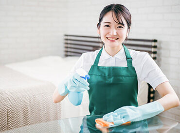 広島内外美装株式会社（勤務地：三井ガーデンホテル） 「大丈夫？」「ここ手伝うよ！」と
お互い助け合いながら業務を進めています◎
チームワーク抜群の職場で働きやすいです♪