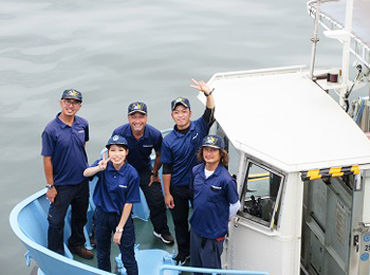 大阪観光汽船株式会社 入社時に必要な資格はなし！
未経験から始められますよ(*^o^*)/
"船に乗れるってなんかかっこいいかも！"と気軽に始めるのも◎