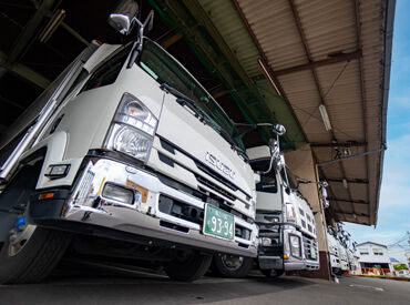 こちらが実際に運転するトラック★
研修も丁寧に実施するので、
未経験でも安心してスタートできます！