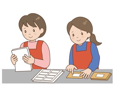 有限会社メイルスタッフ 封入作業の他、
建材や宣伝に使用する
サンプル帳作りなどの軽作業です！