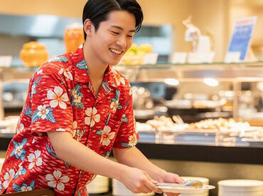 株式会社プレンティー（勤務地：糸満市） サザンビーチホテル＆リゾート沖縄でのお仕事です♪
無料駐車場・駐輪場ありで、通勤もしやすい！
※イメージ画像