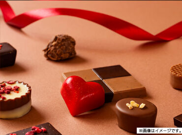 販売する商品は有名＆高級チョコレート★
素敵な商品がそろっていてPRするのも楽しいです♪