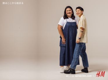 Ｈ＆Ｍ モレラ岐阜店 「Ｈ&Mが初バイトです！」というSTAFFも多数◎
アパレルの知識や販売経験がなくても大丈夫！先輩がしっかり教えます♪