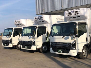 有限会社 ビーエヌ企画 ＼ドライバー未経験さん大歓迎！／
敷地内での運転練習や先輩同乗サポートの他、
まずは近場や商品量の少ないルートからお任せ◎