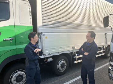 山県運輸株式会社 仕事中は基本的に1人で、
お客様に合う事もほとんどありません◎
自分のペースで働きたい方にも
ピッタリなお仕事です！