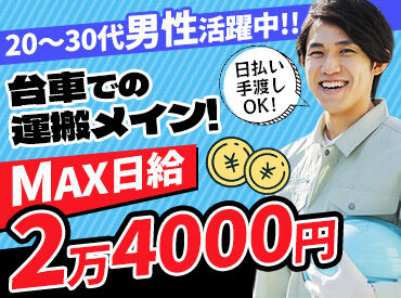 ◆日払い・週払いOK ◆
「できるだけすぐにお金が欲しい…」という
急な出費にも安心!お給料はサクッと手元に♪