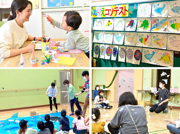 こども達と一緒に工作やお絵かきなどをしながら、
安全を見守るお仕事◎
未経験の方も大歓迎です★