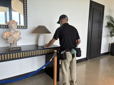 有限会社要クリーン（勤務地：ホテルモントレ沖縄スパ＆リゾート） 一度覚えたらこっちのもの！モクモク×ルーティン作業♪
分業制だから掃除するエリアも限られています◎