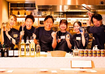 TOKYO MEAT酒場 東急原宿プラザハラカド店 未経験の方も安心♪
先輩スタッフが丁寧にお教えするので、
自然とイタリアンやワインに詳しくなれます！