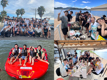 ★こちらは去年のBBQ大会の写真です★
大学生・高校生活躍中!
バイトが初めての方もご応募お待ちしています!