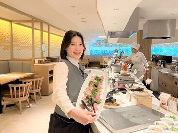 ホテル日航姫路 ホテル内のカフェなど
多様なお店でホールSTAFFを合同募集☆
未経験の方もゆっくり自分のペースでお仕事できます!