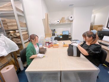 グローバルトレード株式会社 ブランド品の知識や経験がなくても大丈夫♪
少しずつできることを一緒に増やしていきましょう！