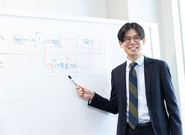 エンジニアがホワイトボードで開発の流れを解説