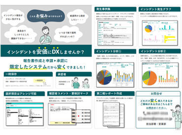 医療機関のパートナーとして
システムの開発・販売を行っている会社です！
※実際の制作物です