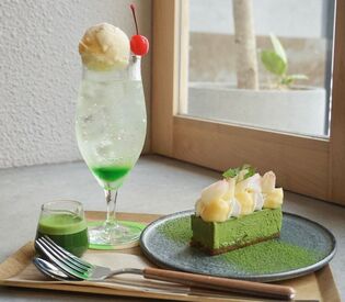 ATELIER MATCHA<<昨年11月OPEN>> メディアで話題の本格抹茶スイーツ♪
1日1ドリンク飲めます◎