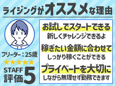 ライジングは京都府を中心に案件多数！
館内や館外の巡回業務や、出入管理をお願いします！